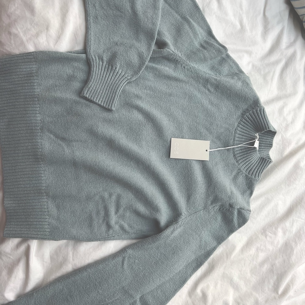 COS NWT Light Blue Turtleneck SWEATER